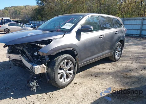 2016 Toyota Highlander Le Plus V6 from USA, damaged, VIN 5TDZKRFH2GS122479